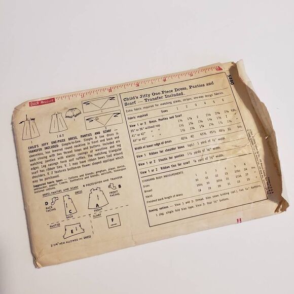 Vintage Simplicity Girls Sewing Pattern - Picture 2 of 3